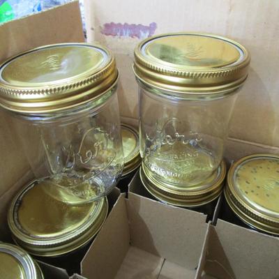 #4 Vintage pint size canning jars wide mouth