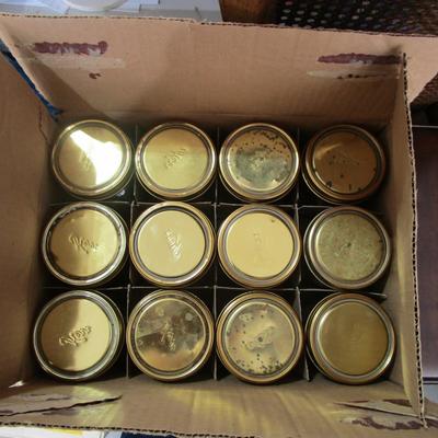 #4 Vintage pint size canning jars wide mouth