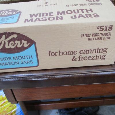 #4 Vintage pint size canning jars wide mouth
