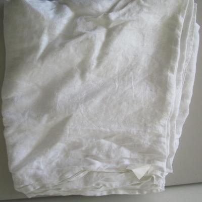 #6 Natural colored crocheted tablecloth 82"x53"and white tablecloth 120"x67"