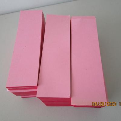 #9 Pink note  pads/scratch pads 2.5" x8.5", 8.5" height on all pads together