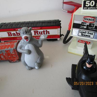 #18 3 HO train cars and misc. cars
