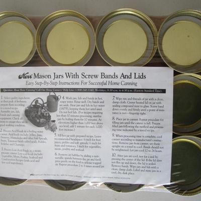 #22 New Kerr Canning lids and rings regular mouth size 1 dozen