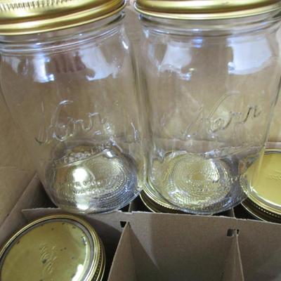 #29 Vintage Quart canning jars wide mouth 1 dozen