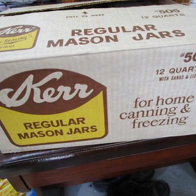 #35 Vintage Quart canning jars regular mouth 1 dozen