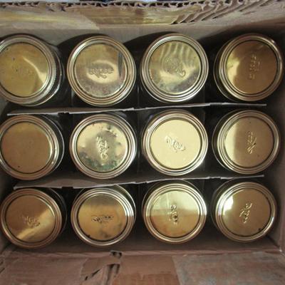 #38 Vintage pint canning jars regular mouth 1 dozen