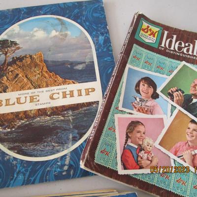#48 S&H Green Stamps and Blue chip stamp books and stamps