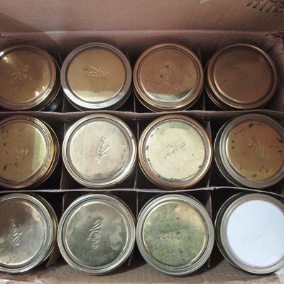 #89 Vintage pint canning jars wide mouth 1 dozen
