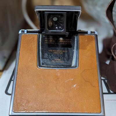 Rare Vintage Polaroid SX-70 Leather Case with Bag