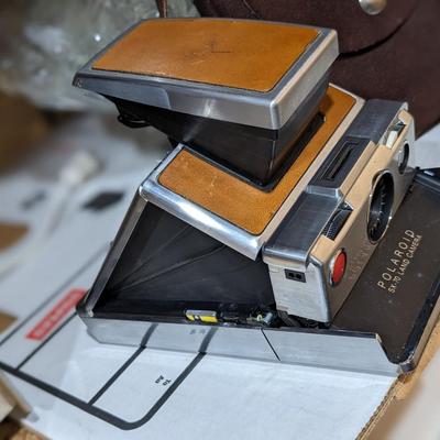 Rare Vintage Polaroid SX-70 Leather Case with Bag