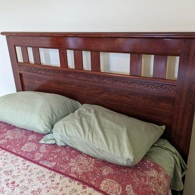 Clean Full Bed Frame, Mattress, and Bedding