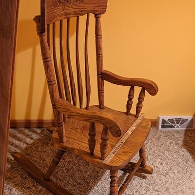 Solid Oak Rocker