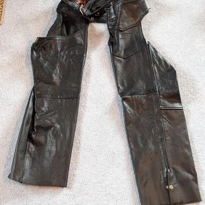 Harley Davidson Womenâ€™s L Black Leather Chaps