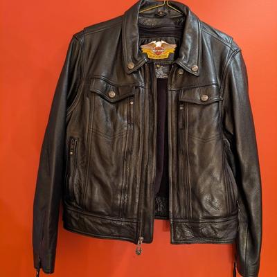 Harley Davidson Women's XL Leather Vented, Lined Jacket