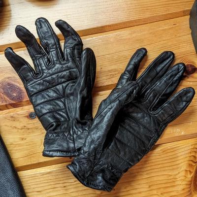Harley Davidson Black Leather Riding Gloves, Women's M