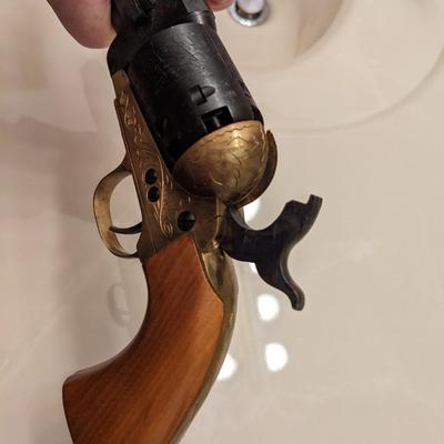 Replica Colt Navy by F.I.E. Engraved Brass Frame .36 Caliber