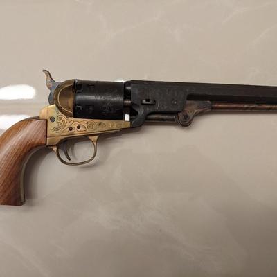 Replica Colt Navy by F.I.E. Engraved Brass Frame .36 Caliber