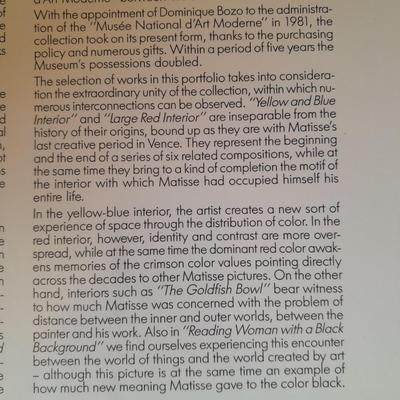 Henri Matisse Portfolio of five prints, each have been laminated