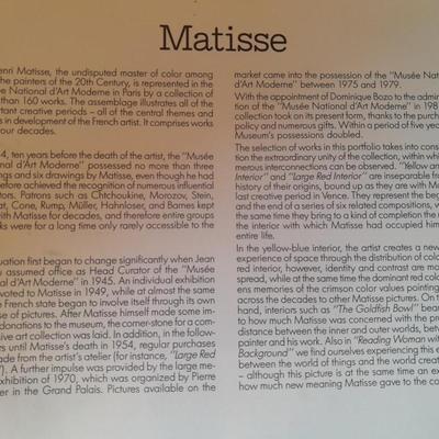 Henri Matisse Portfolio of five prints, each have been laminated