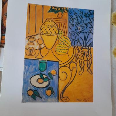 Henri Matisse Portfolio of five prints, each have been laminated