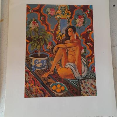 Henri Matisse Portfolio of five prints, each have been laminated