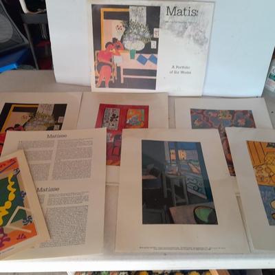 Henri Matisse Portfolio of five prints, each have been laminated