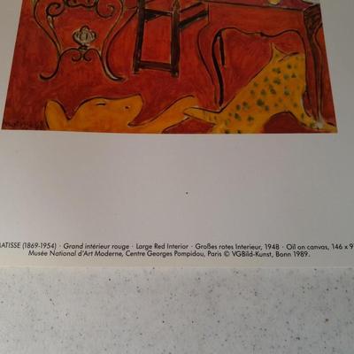 Henri Matisse Portfolio of five prints, each have been laminated