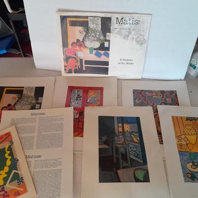 Henri Matisse Portfolio of five prints, each have been laminated
