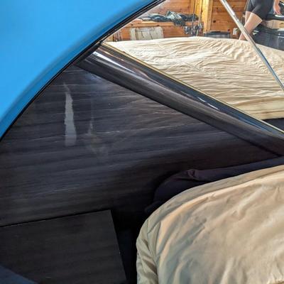 Vintage Art Deco Queen Bed, Mattress and Bedding