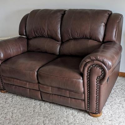 Faux Leather Double Reclining Loveseat