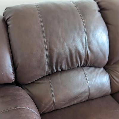 Faux Leather Double Reclining Loveseat
