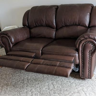 Faux Leather Double Reclining Loveseat