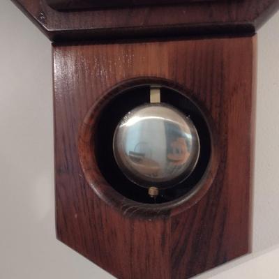 Bulova Octagon Wood Case Pendulum Wall Clock Battery Operated