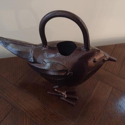 Robin Metal Watering Can with Tag