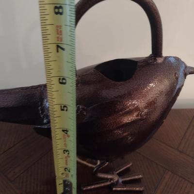 Robin Metal Watering Can with Tag