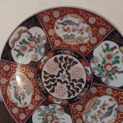 Red and Blue Imari Asian Design Plate 12