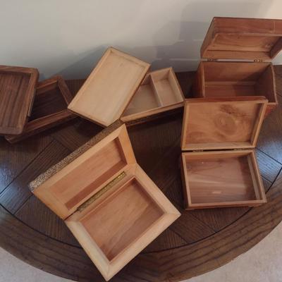 Assortment of Wood Trinket or Storage Boxes