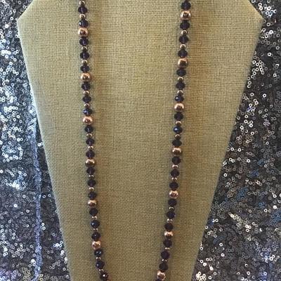 Purple Glass Fashion Necklace