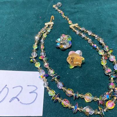 Vintage Necklace and Clip Earrings