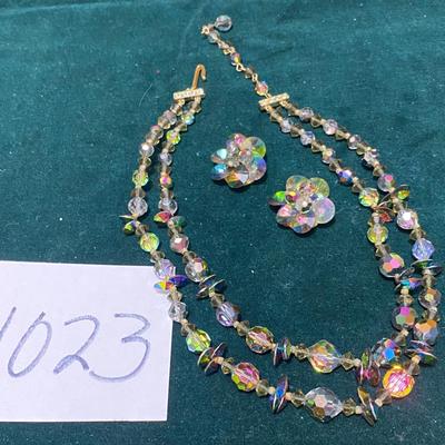 Vintage Necklace and Clip Earrings