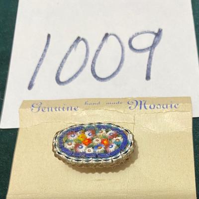 Vintage Handmade Mosaic Brooch