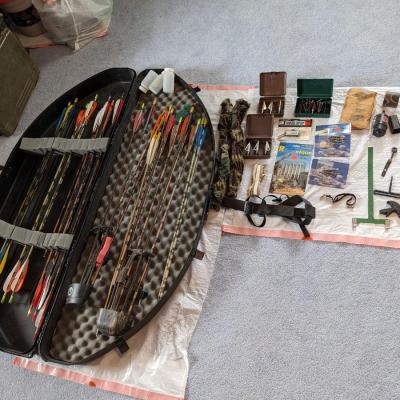 Large Lot  of Arrows and Accessories (no Bow)