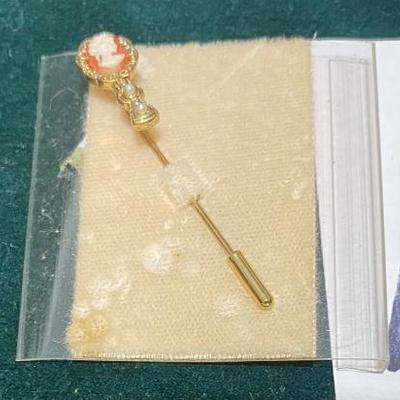 Vintage Victorian Cameo Stick Pin