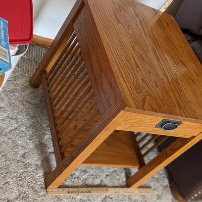 1 of 2 Mission Style Oak End Tables