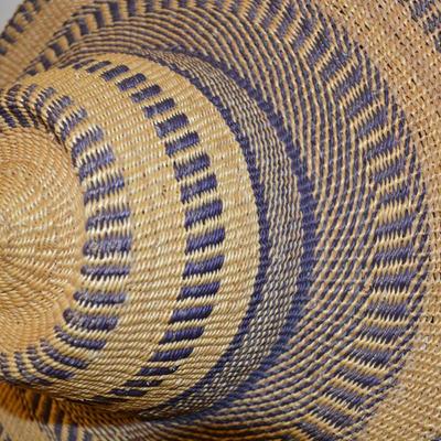 Set of 2 Handmade African Bolga Basket Straw Sun Hats