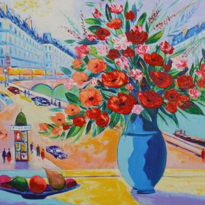 Framed & Matted Appraised Serio Lithograph in Color on Wove Paper Signed & Numbered