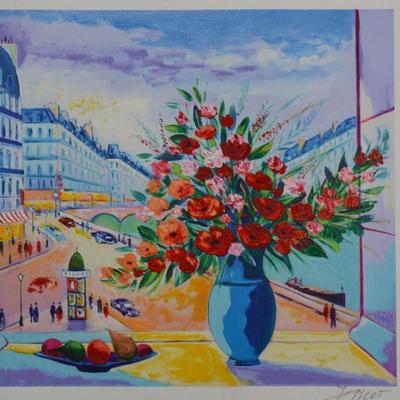 Framed & Matted Appraised Serio Lithograph in Color on Wove Paper Signed & Numbered