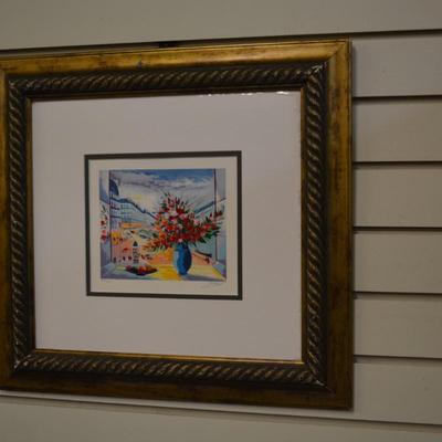 Framed & Matted Appraised Serio Lithograph in Color on Wove Paper Signed & Numbered