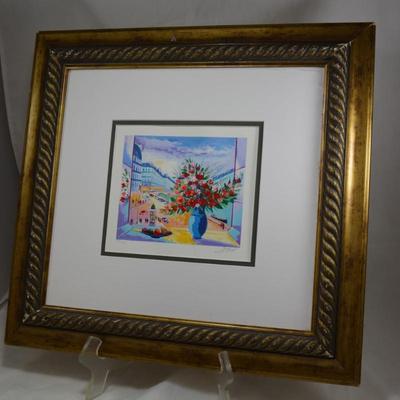 Framed & Matted Appraised Serio Lithograph in Color on Wove Paper Signed & Numbered