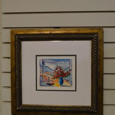 Framed & Matted Appraised Serio Lithograph in Color on Wove Paper Signed & Numbered
